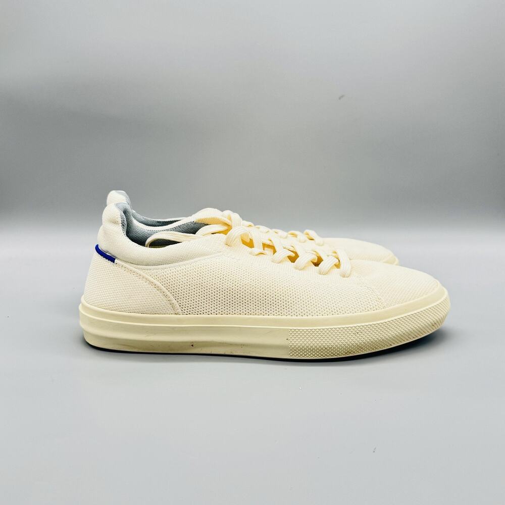 Rothy's Shoes Mens 8 White Knit RS02 Lace Up Low Top Casual Sneakers Comfort